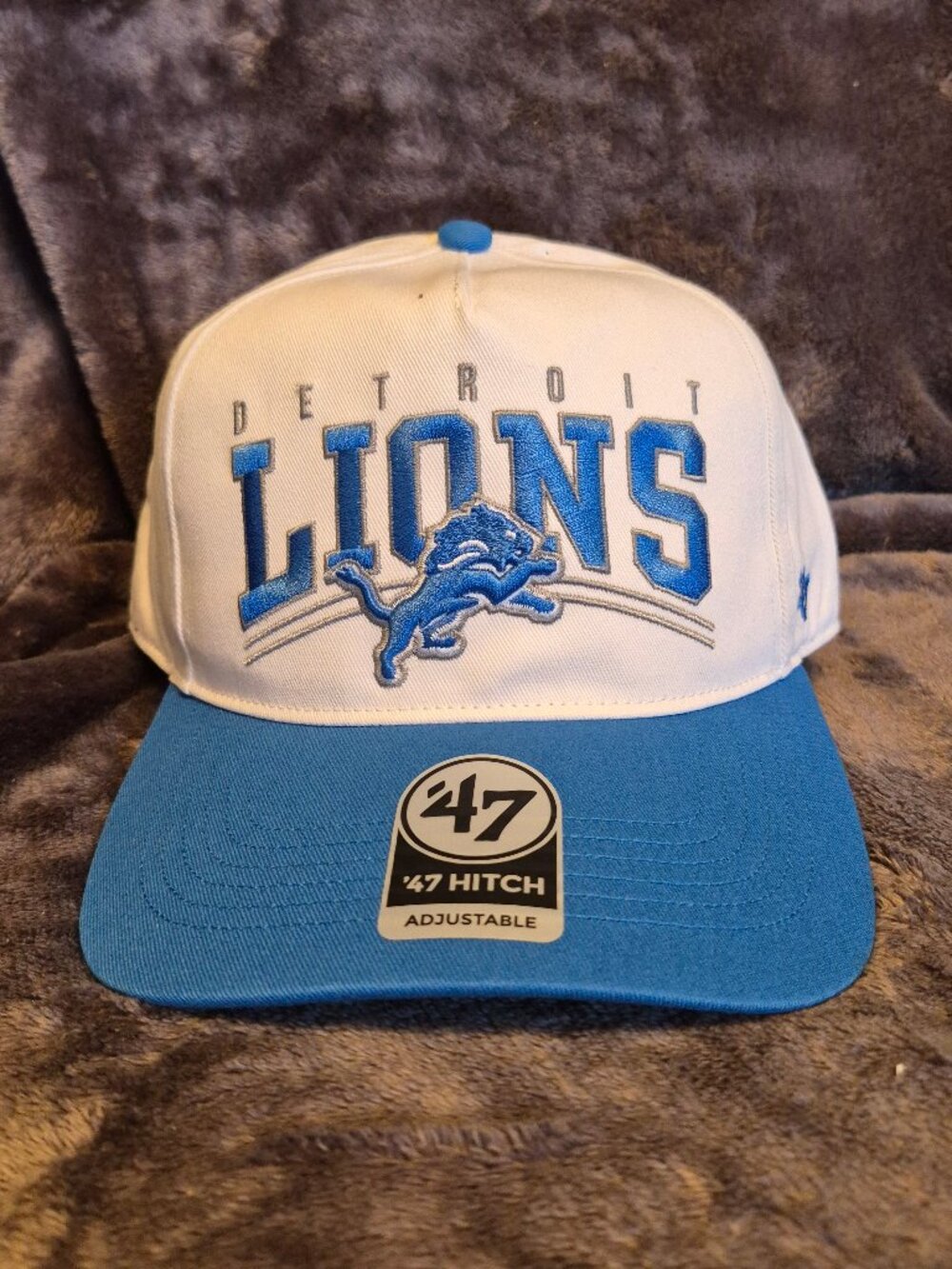 Detroit Lions NFL '47 Hitch White/Blue Two-Toned Hitch Adjustable Men’s Hat